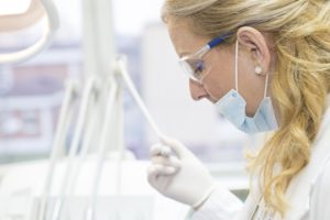 woman doing research
