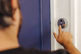 someone on a peephole